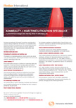 Admiralty / Maritime Litigation Specialist factsheet