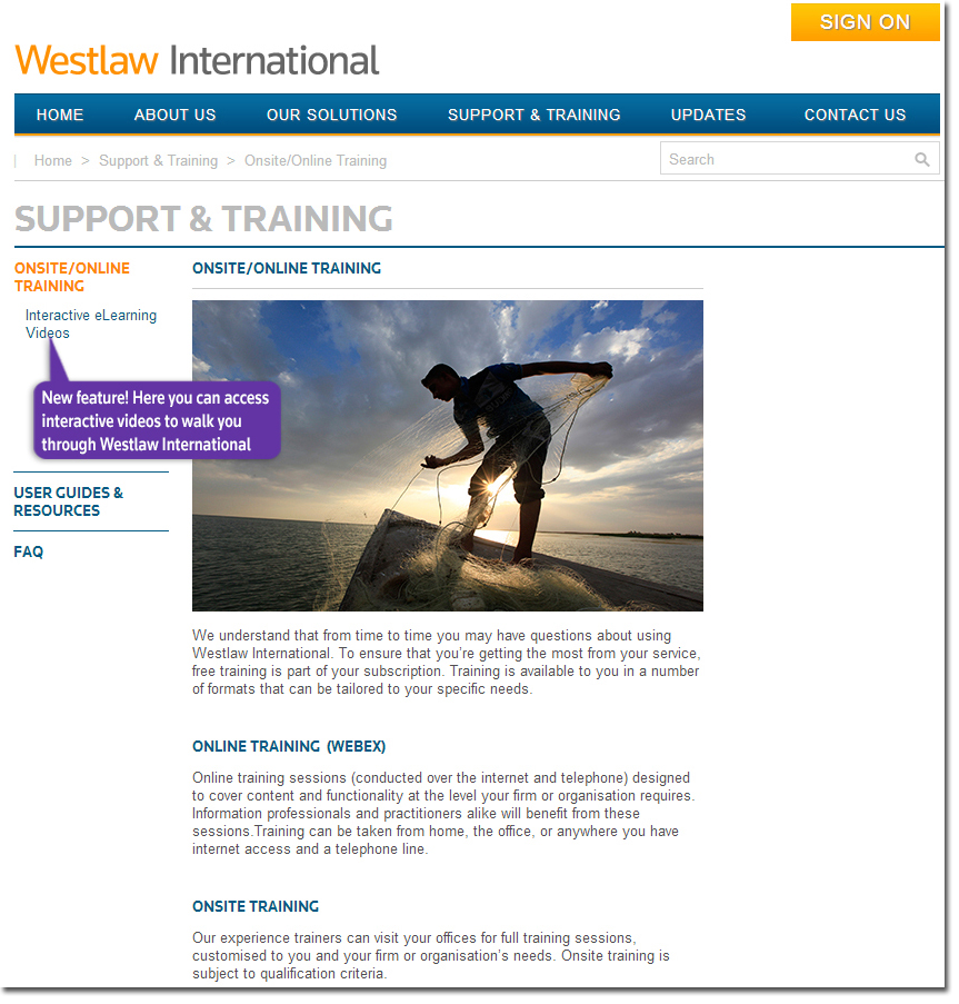 Westlaw International - Interactive elearning videos